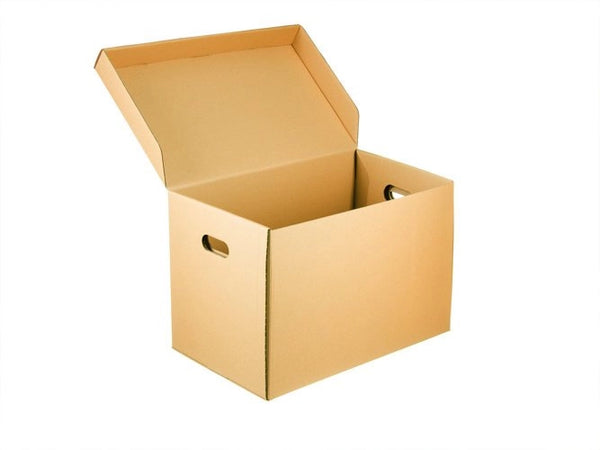 Archiefdoos met handgrepen 500x305x325mm 3W B 400g/m2 grijs