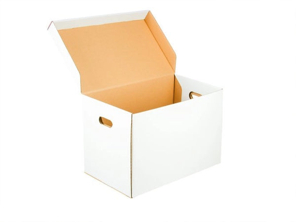 Archiefdoos met handgrepen 500x305x325mm 3W B 440g/m2 wit